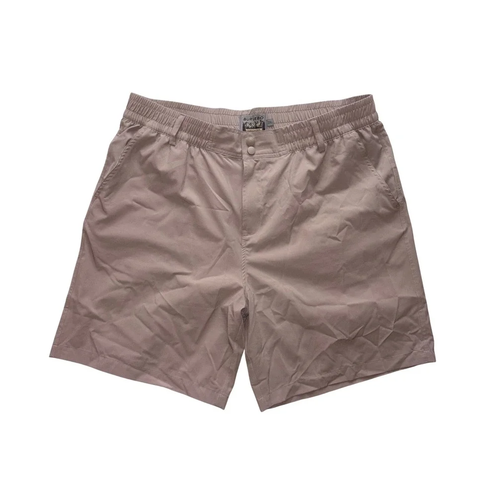 BURLEBO Everyday Shorts Mens 2XL Tan Performance Duck Pockets 8